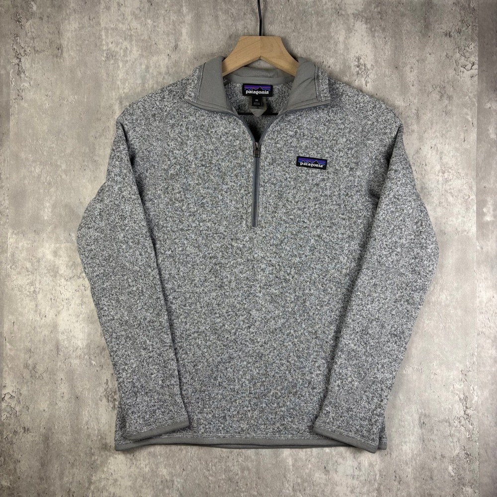 Patagonia Better Sweater 1/4 Zip Pullover Fleece Grey Heather XS 25522